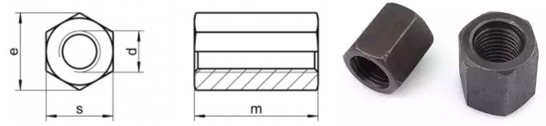 SA 194 2H Hex Coupling Nut Dimensions SA 194 2H Hex Coupling Nut Dimensions