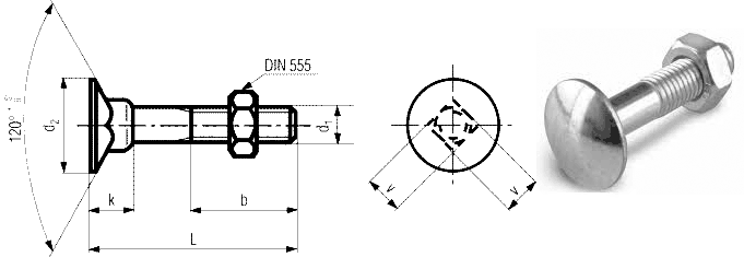 DIN 605 - Flat Countersunk Square Neck Bolts Dimension DIN 605 - Flat Countersunk Square Neck Bolts Dimension