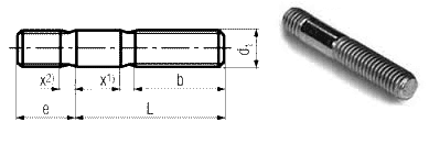 DIN 939 - Studs, Tap End - 1,25d Dimension DIN 939 - Studs, Tap End - 1,25d Dimension