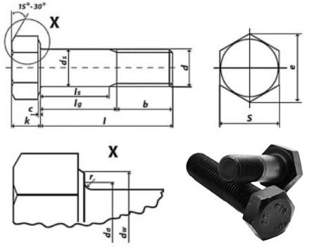 Metric Friction Grip HSFG Screw Grade-10.9 EN15048
