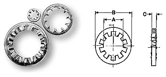 Internal Star Lock Washers Internal Star Lock Washers