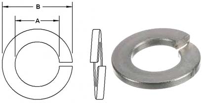 18-8 Grade Washer Weight & Dimensions