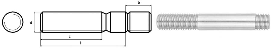 ASME SA 193 Grade B8 Stud Bolt Metric Dimensions